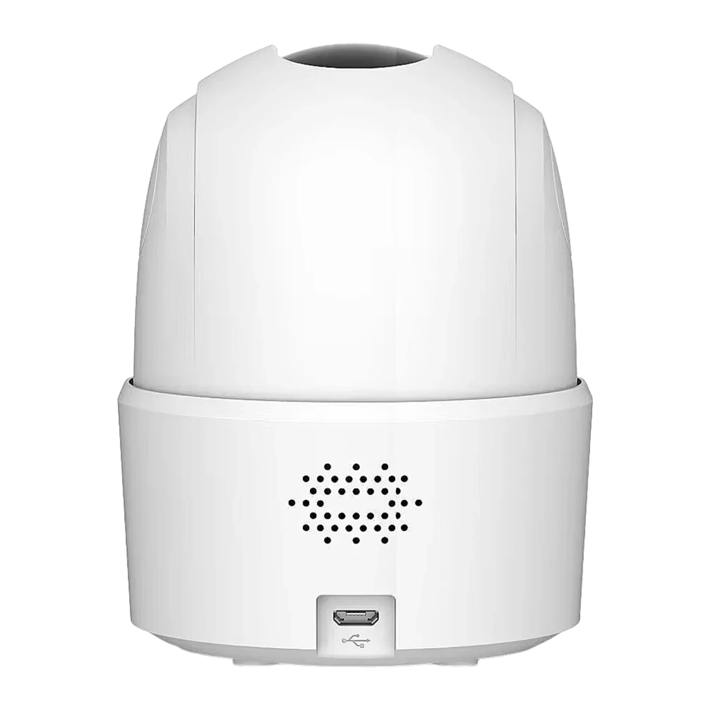 Imou Ranger 2C 3MP 256GB blanco, vista lateral en ángulo: lente en primer plano y cuerpo PT giratorio - Ítem2