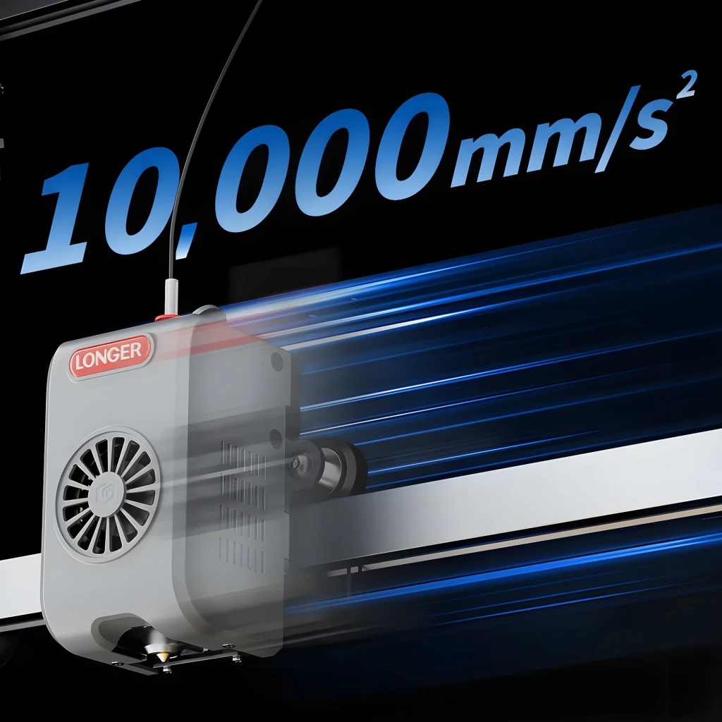 Impresora 3D Longer LK10 Plus FDM con marco metálico, extrusor directo con ventilador, gran cama calefactable y pantalla táctil inclinada; admite PLA, PETG, - Ítem5