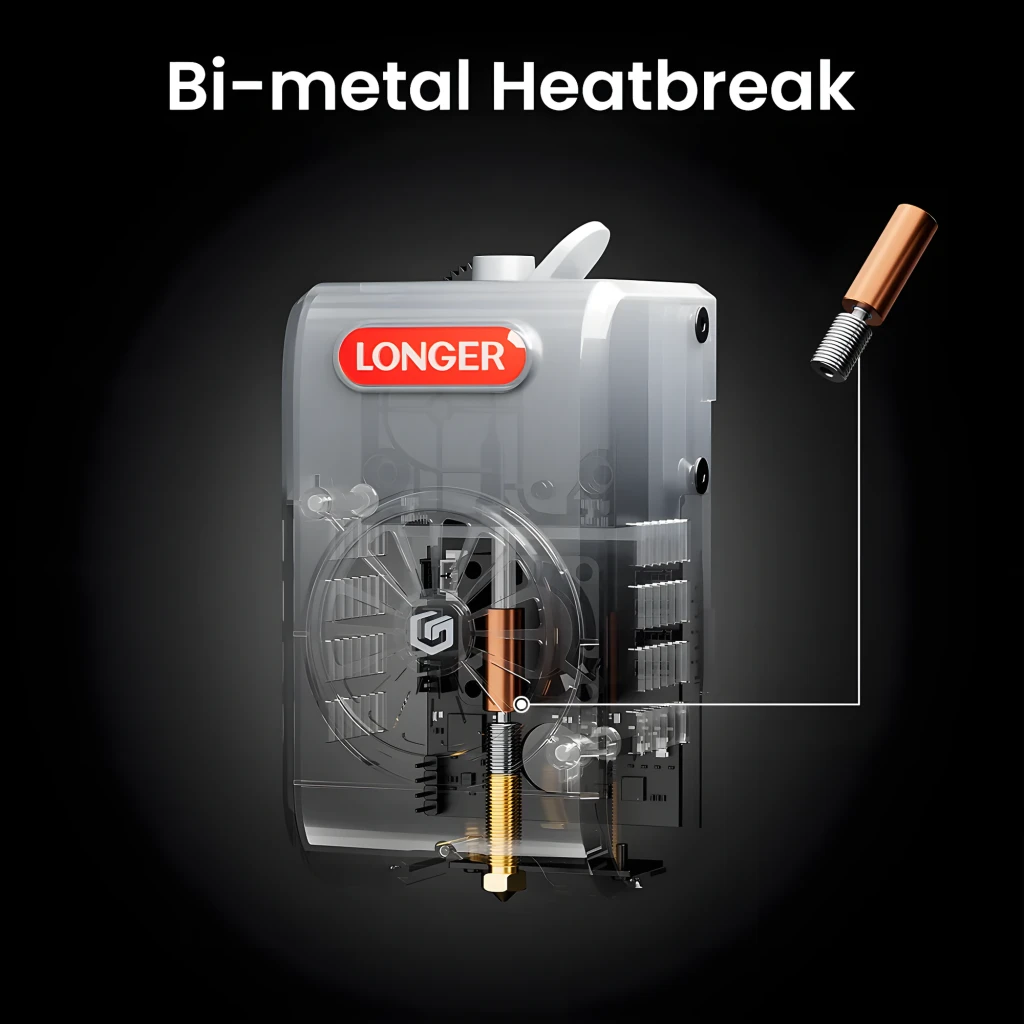 Impresora 3D Longer LK10 Plus FDM con marco metálico, extrusor directo con ventilador, gran cama calefactable y pantalla táctil inclinada; admite PLA, PETG, - Ítem2