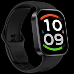 Xiaomi Redmi Watch 6 Active Noir, appels Bluetooth, boîtier rectangulaire noir, grand écran couleur avec chiffres XL, bracelet silicone noir ajustable