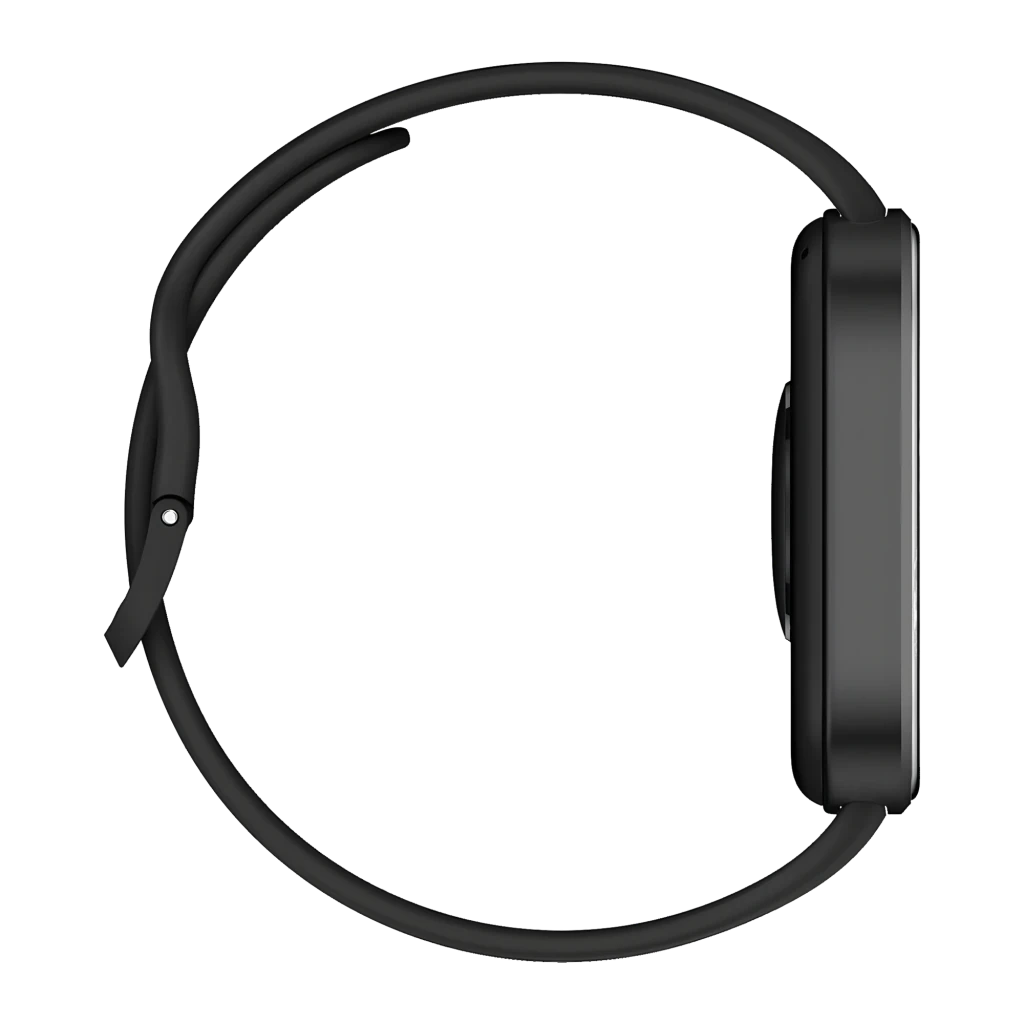 Xiaomi Redmi Watch 6 Active Negro con pantalla a color rectangular, correas de silicona, botón lateral rojo, esfera con métricas de actividad y clima visible - Ítem2