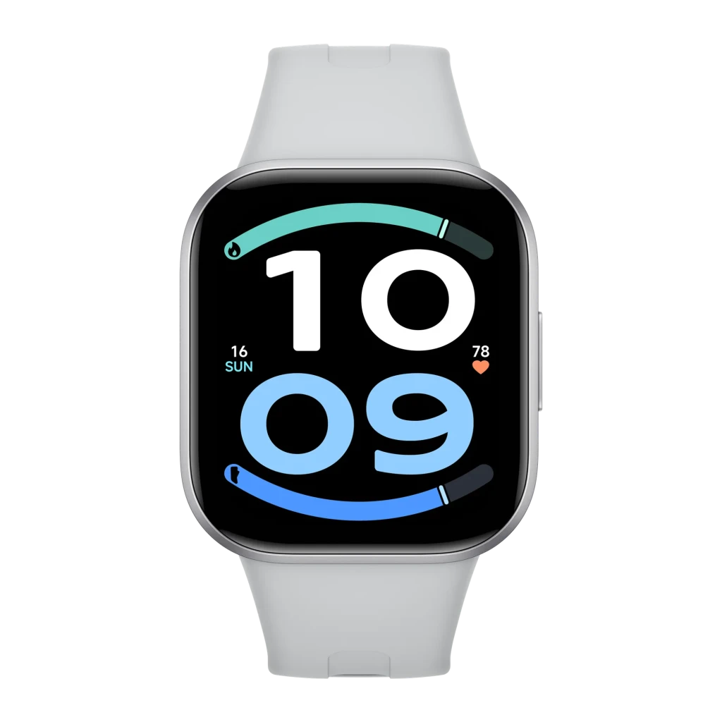Xiaomi Redmi Watch 6 Active Plata con caja metálica plateada y correa de silicona gris; pantalla rectangular a color con bordes curvos y esferas deportivas - Ítem2