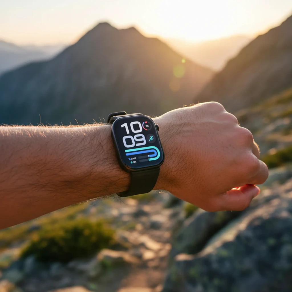 Xiaomi Redmi Watch 6 Lite Negro con pantalla rectangular, correa de silicona negra y botón rojo. Muestra pasos, ritmo cardíaco, SpO2, GPS y GLONASS - Ítem4