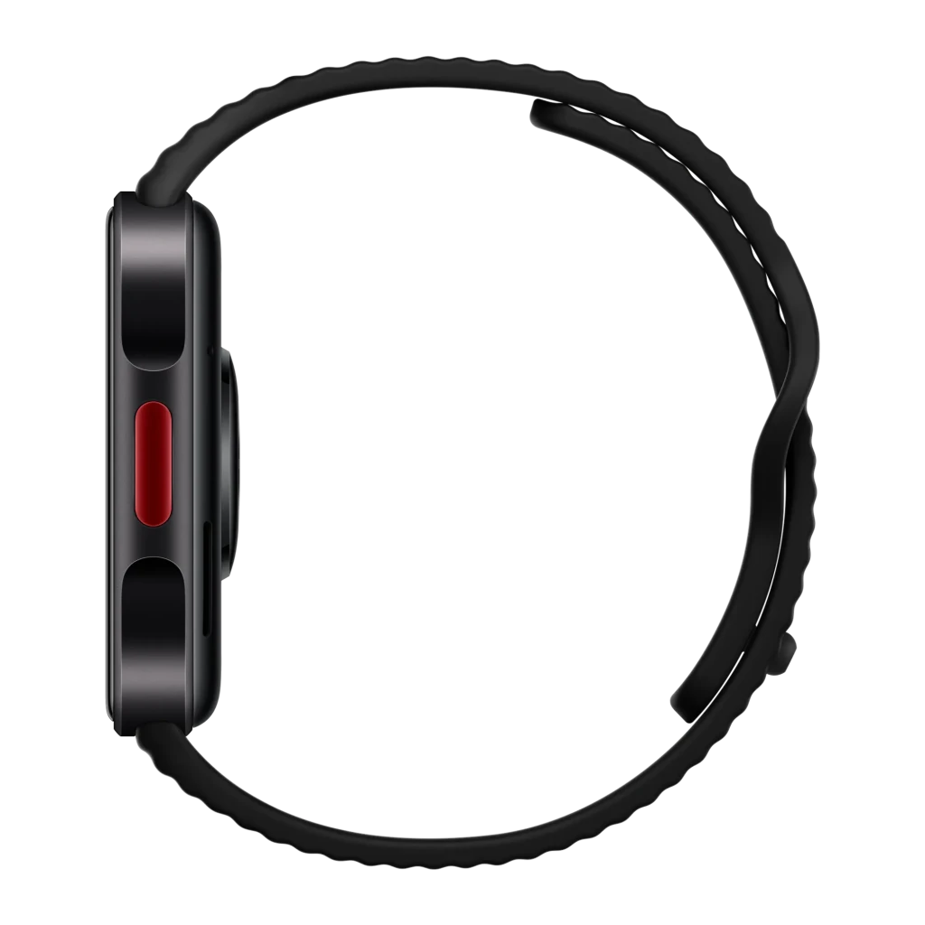 Xiaomi Redmi Watch 6 Lite Negro con pantalla rectangular, correa de silicona negra y botón rojo. Muestra pasos, ritmo cardíaco, SpO2, GPS y GLONASS - Ítem3
