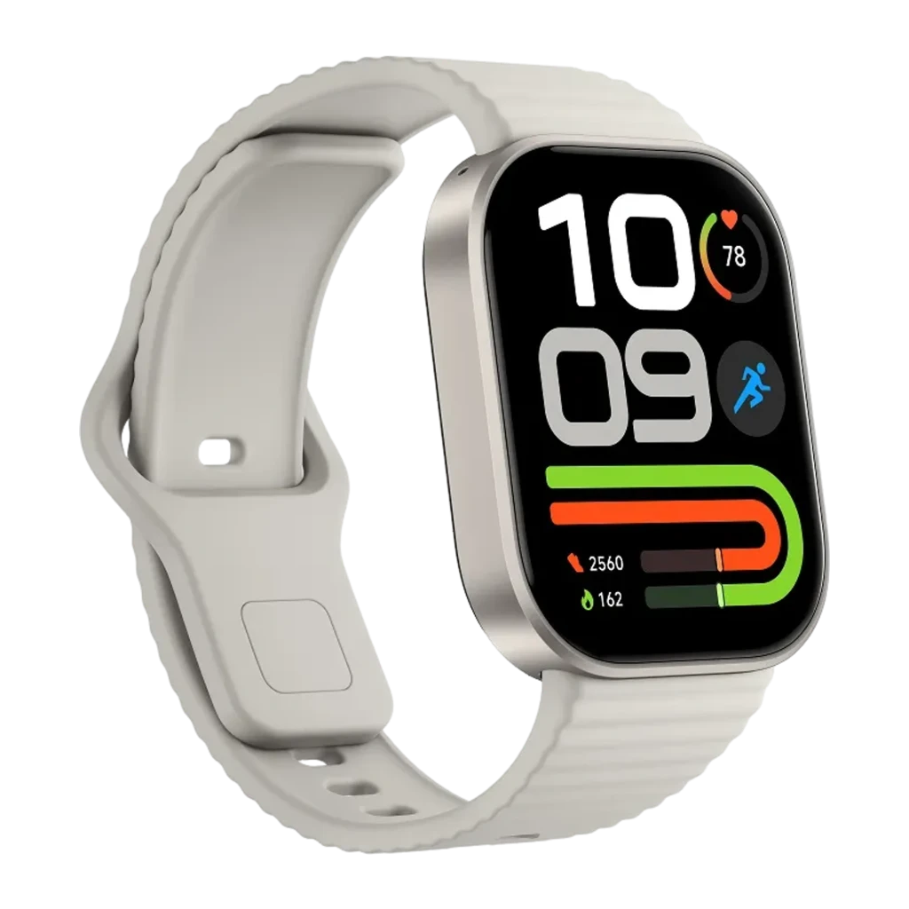 Xiaomi Redmi Watch 6 Lite Plata con caja metálica, correa de silicona beige y pantalla cuadrada grande; botón rojo lateral, GPS GLONASS, SpO2 y FC 24 h - Ítem1