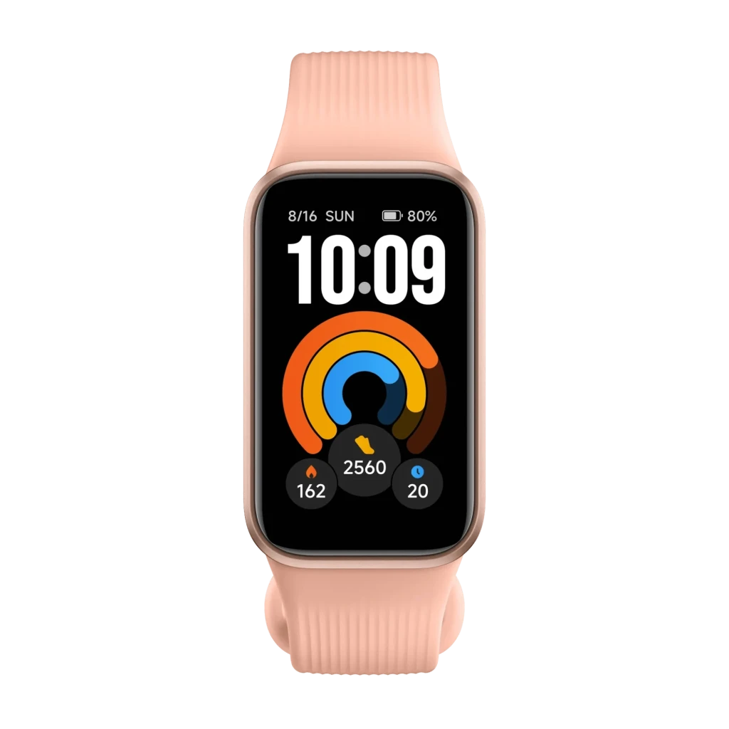 Xiaomi Smart Band 11 Active Rosa con correa de silicona rosada, caja metálica dorada y pantalla rectangular a color con indicadores de pasos, calorías y - Ítem2