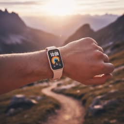 Xiaomi Smart Band 11 Active Rosa com ecrã retangular, moldura metálica dourada e bracelete silicone; mostrador com métricas de passos, cardio e SpO2
