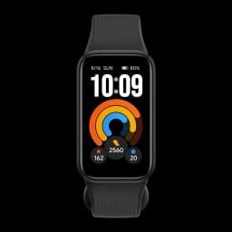 Pulseira Xiaomi Smart Band 11 Active preta com ecrã retangular, bracelete de silicone e mostrador com passos, frequência cardíaca, SpO2 e ícones coloridos