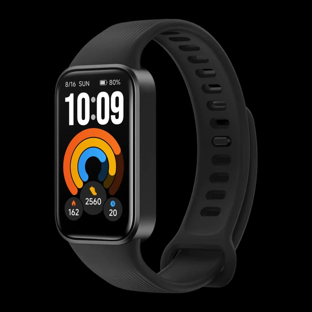 Pulseira Xiaomi Smart Band 11 Active preta com ecrã colorido retangular, mostrador fitness com passos, calorias e frequência, bracelete perfurada ajustável