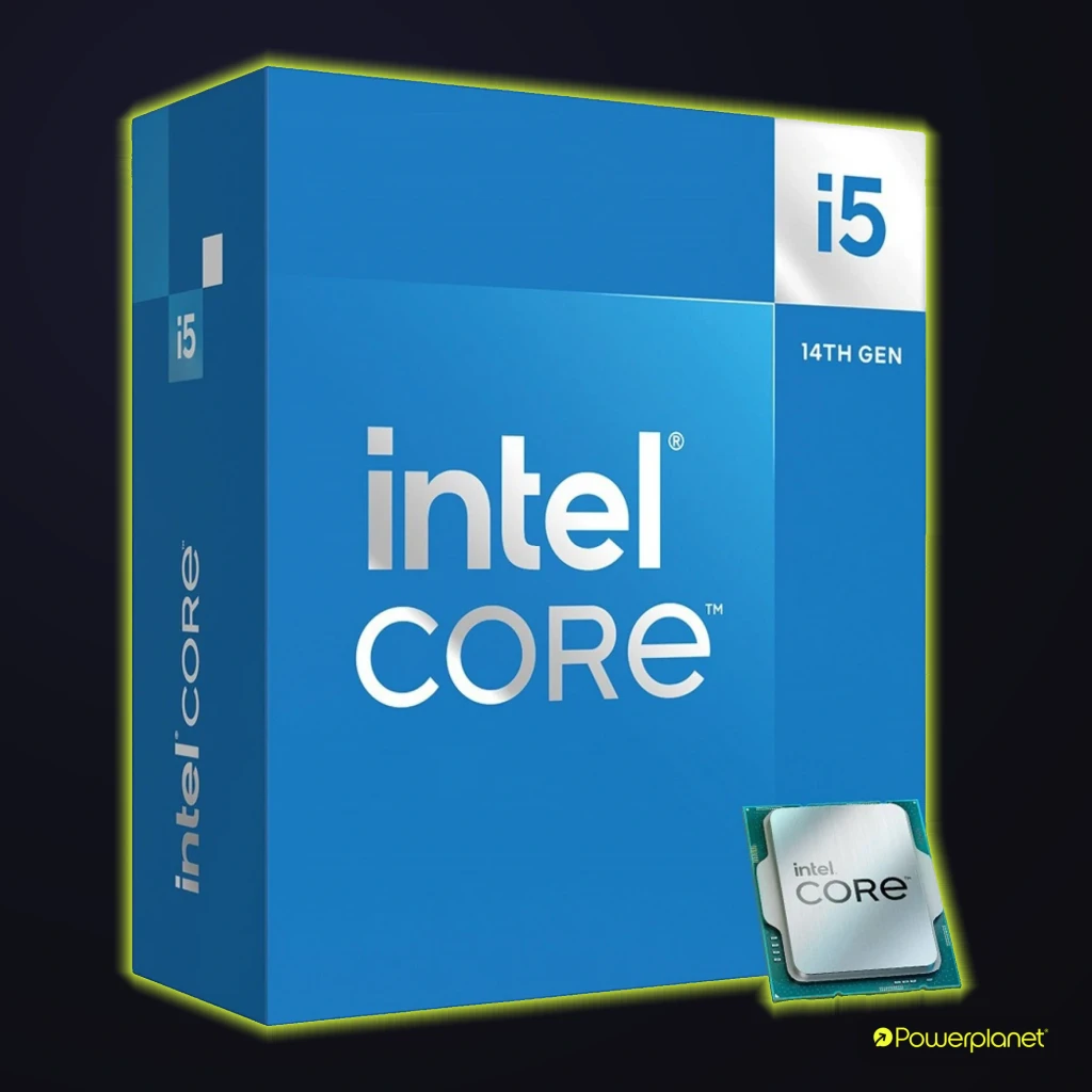 Intel Core i5-14400F, caja y procesador: packaging azul 14th Gen con chip Intel Core en primer plano - Ítem4