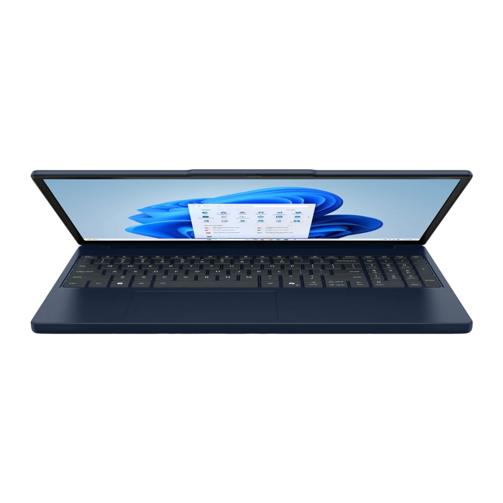 Lenovo IdeaPad Slim 3 15IRH10 512GB Cosmic Blue, vue de face: écran Windows 11 et clavier numérique complet - Ítem4