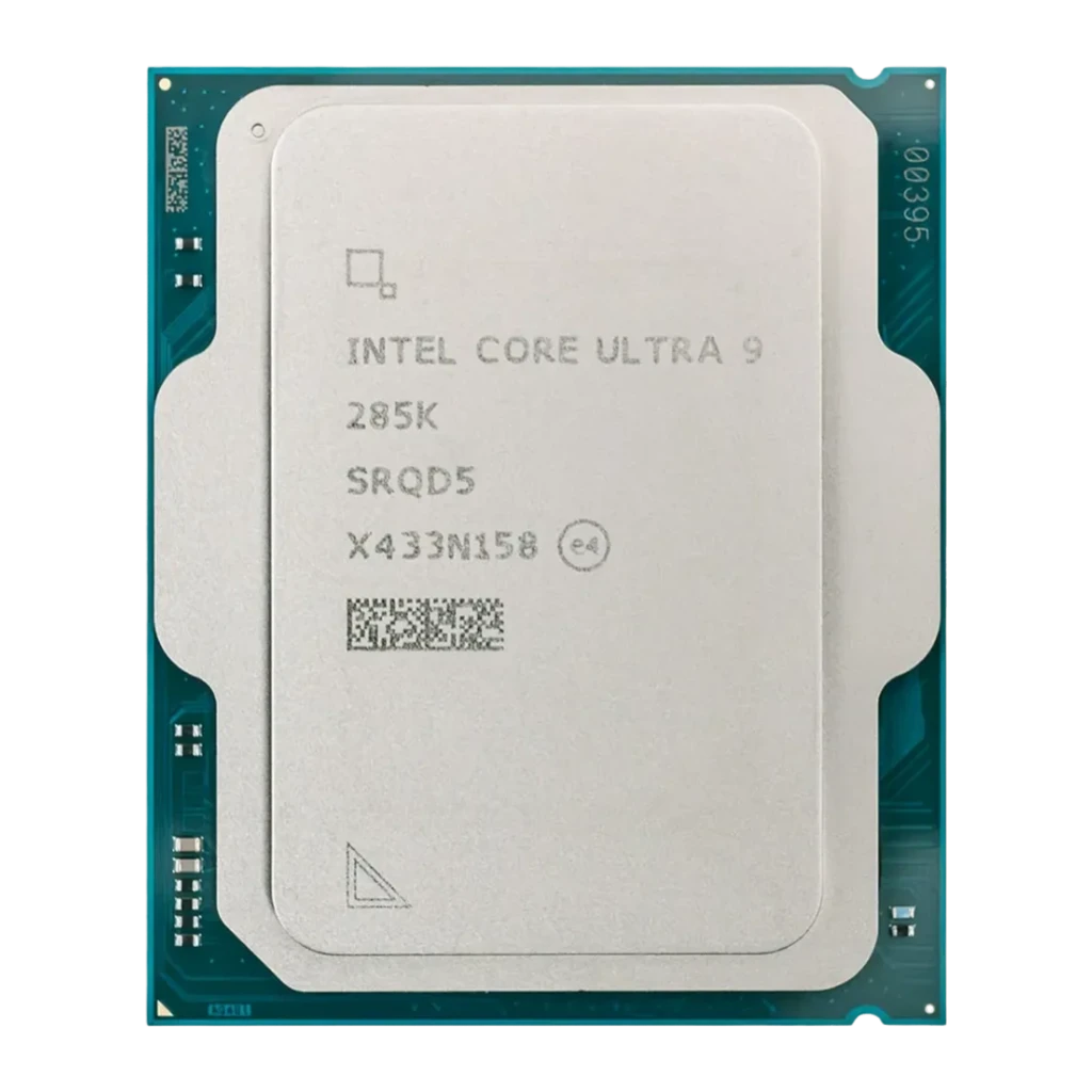 Intel Core Ultra 9 285K, vue de face: IHS argenté avec logo Intel Core Ultra et modèle 285K gravé - Ítem1