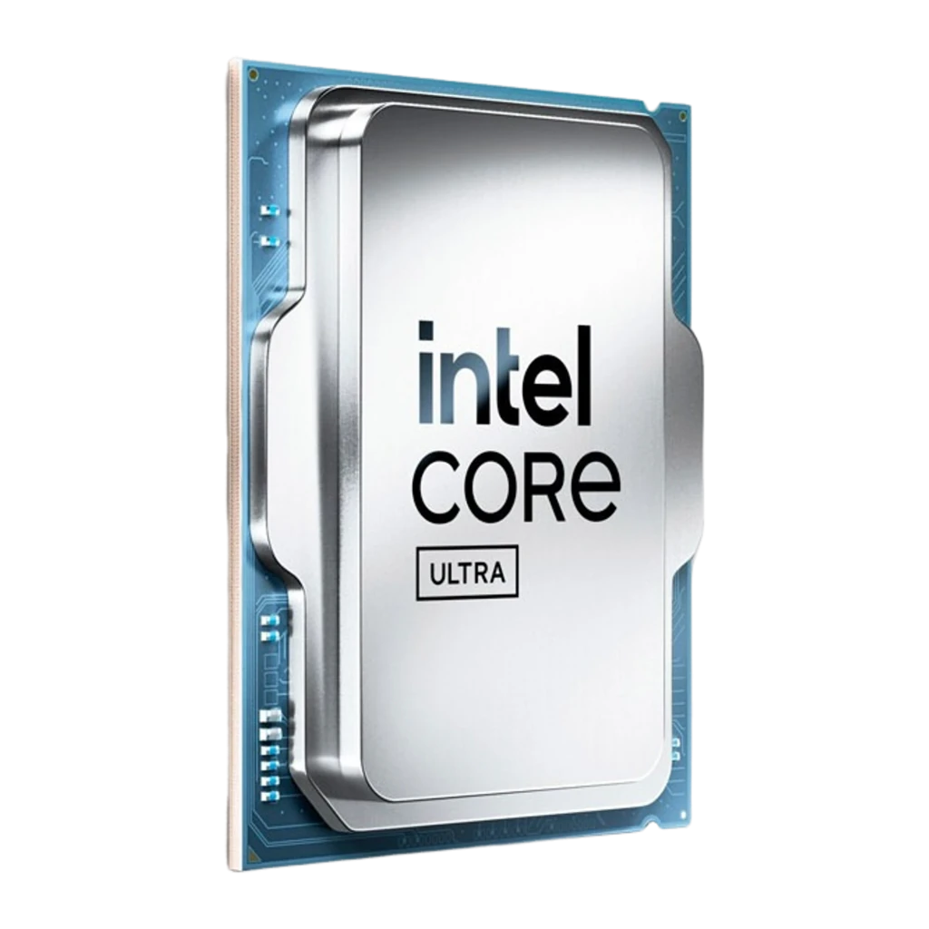 Intel Core Ultra 9 285K, vue de face: IHS argenté avec logo Intel Core Ultra et modèle 285K gravé - Ítem2