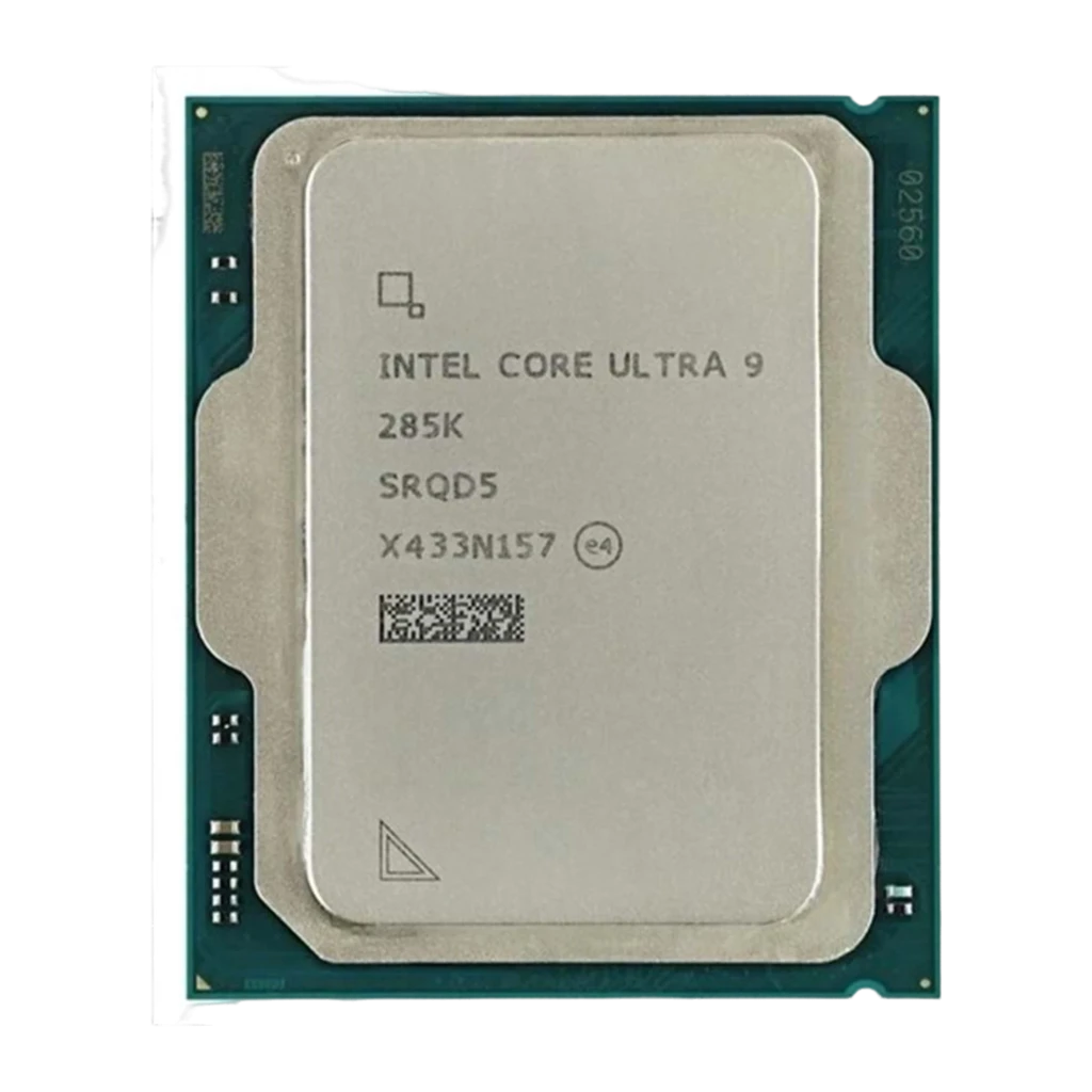 Intel Core Ultra 9 285K, vue de face: IHS argenté avec logo Intel Core Ultra et modèle 285K gravé - Ítem4