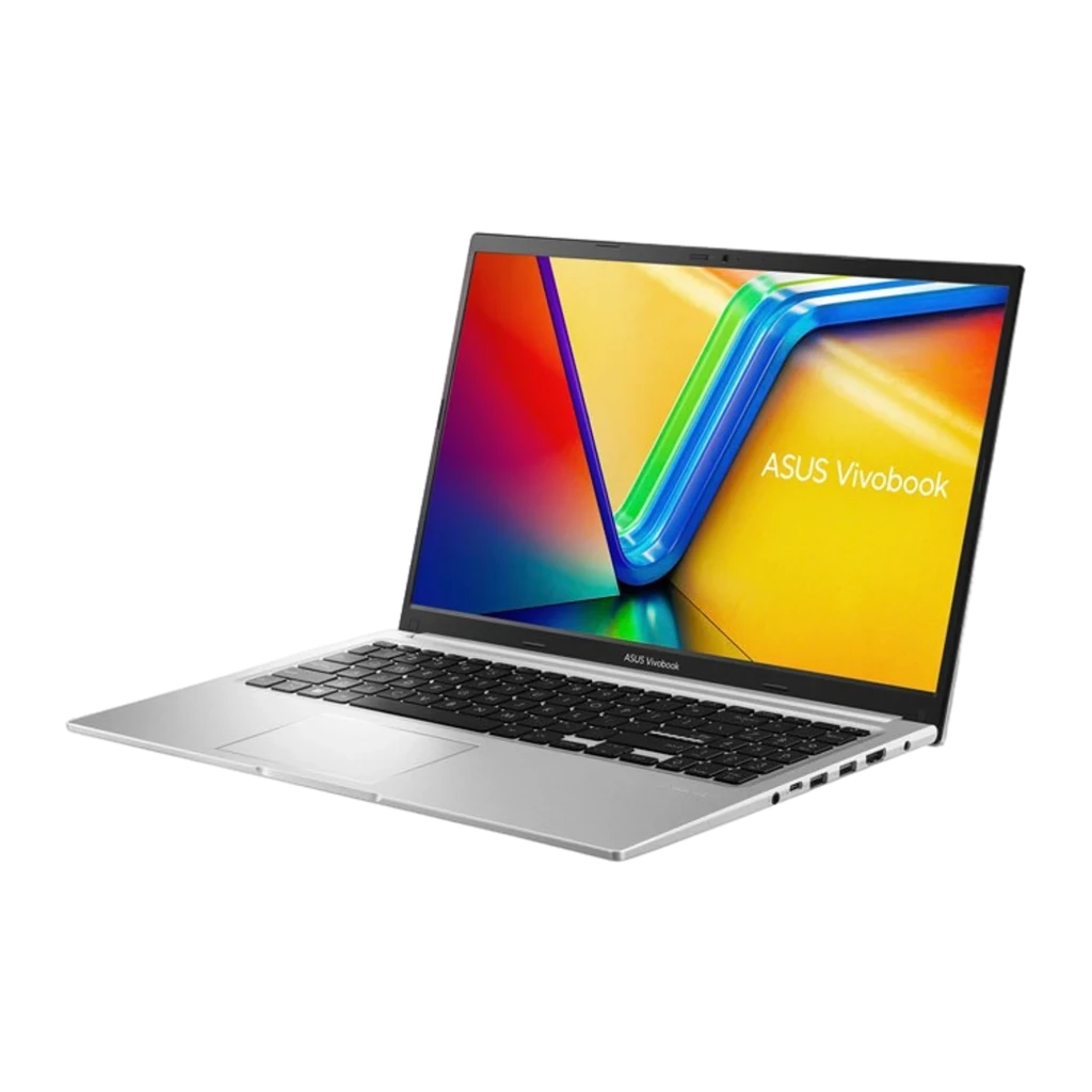 ASUS Vivobook 15 M1502YA 512GB Plata, vista frontal: pantalla abierta con logotipo Vivobook, teclado y touchpad visibles - Ítem2
