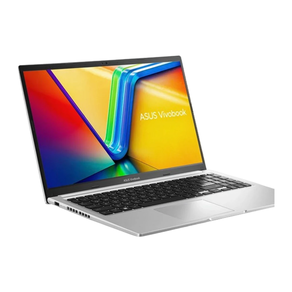 ASUS Vivobook 15 M1502YA 512GB Plata, vista frontal: pantalla abierta con logotipo Vivobook, teclado y touchpad visibles - Ítem5