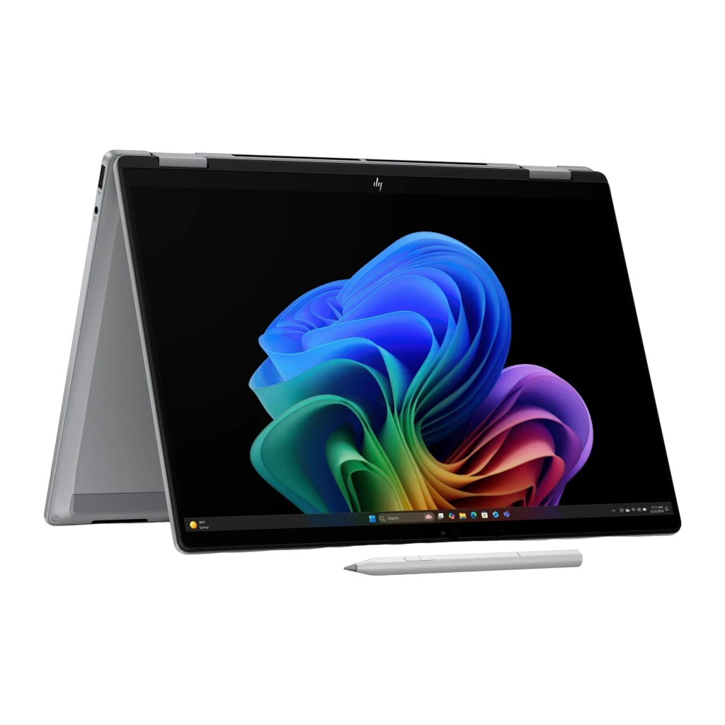 HP OmniBook 7 AI 14 1TB plata, vista frontal: pantalla con Windows 11, teclado oscuro y cuerpo plateado - Ítem2