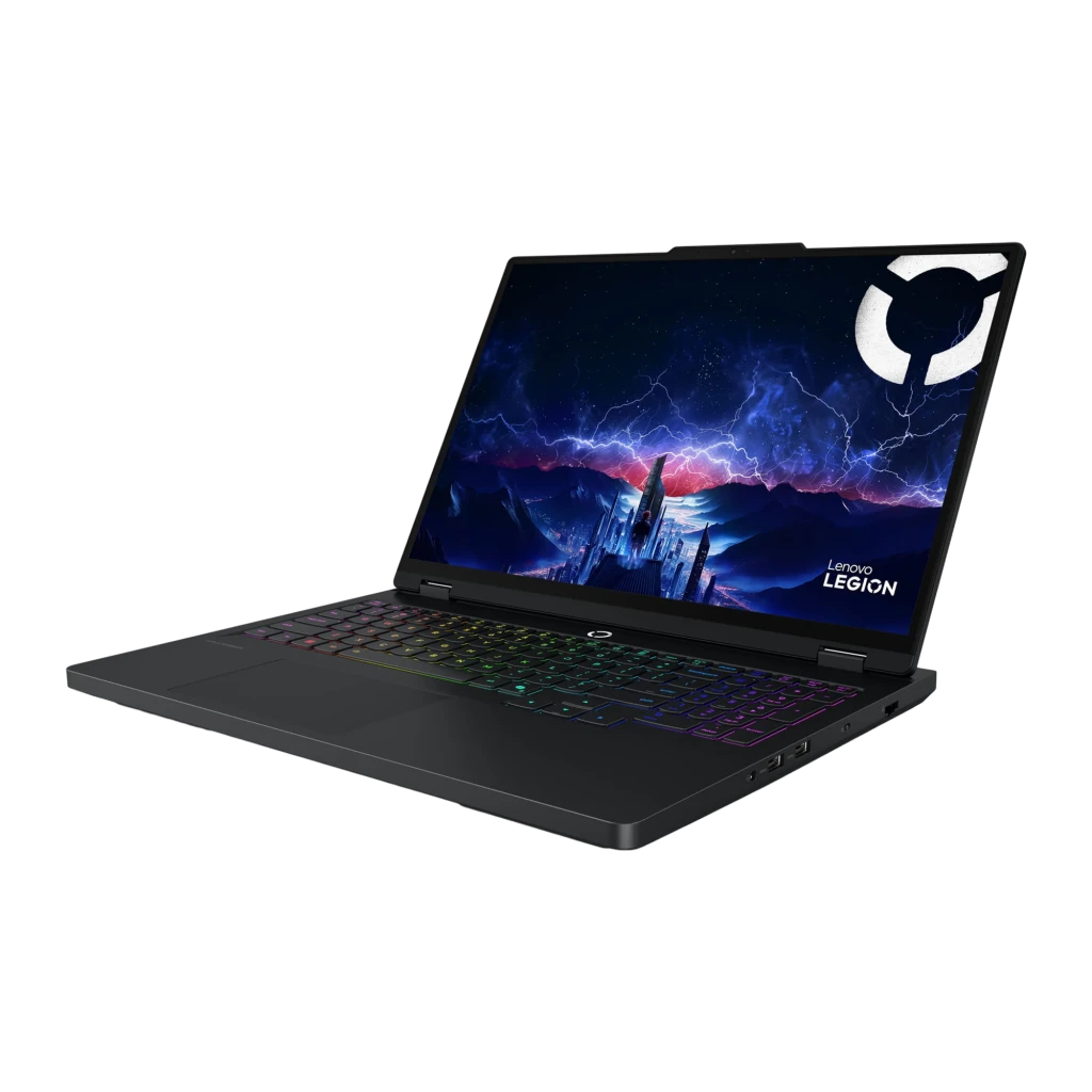 Lenovo Legion Pro 5 16IRX10 1TB negro, vista frontal: pantalla con fondo gaming, teclado RGB multicolor iluminado - Ítem2