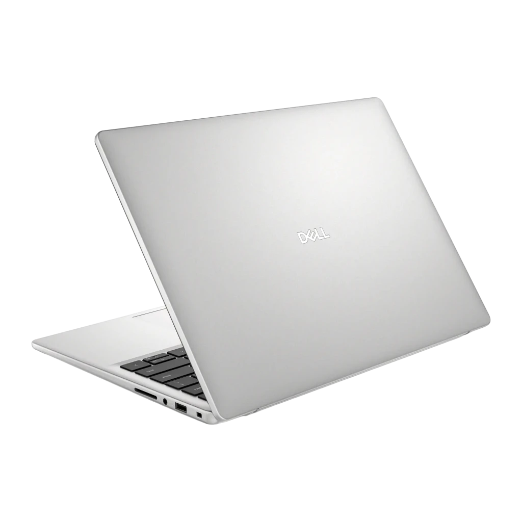 Dell Portátil Pro 14 Essential PV14250 512GB prateado, vista frontal: ecrã com videochamada em grupo e teclado completo - Item1