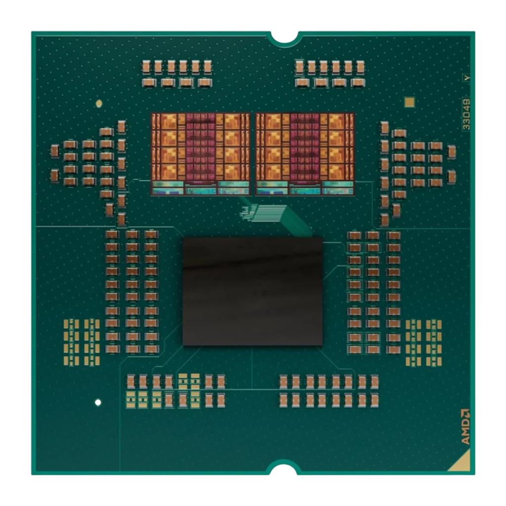 AMD Ryzen 5 9600 6-Core 38MB AM5, vue de face: IHS métallique avec logo AMD Ryzen 9000 Series gravé - Ítem1