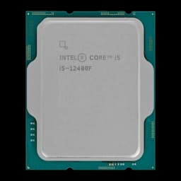Intel Core i5-12400F LGA1700 Tray, vista frontal: IHS plateado con grabado Intel Core i5 i5-12400F, PCB verde azulado