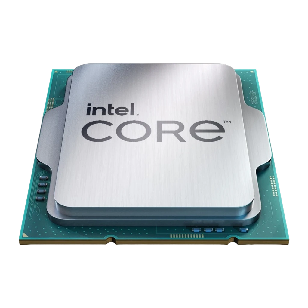 Boîte bleue Intel Core i5 avec logo Intel, grand texte Core au centre et badge i5 en bas à droite, design géométrique bleu lumineux - Ítem1