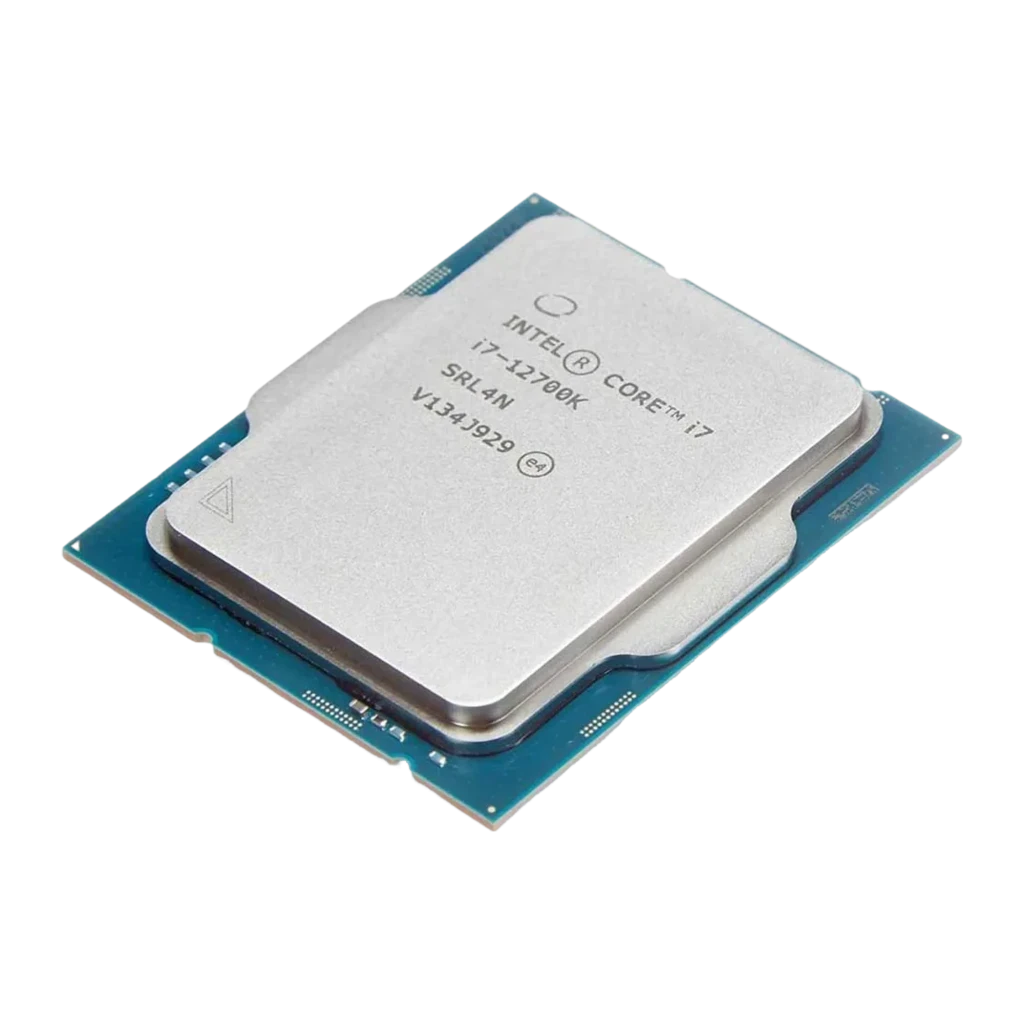 Logo Intel Core i7 sur fond bleu avec typographie blanche nette et carré i7 en bas à droite, style moderne signalant la gamme processeur hautes performances - Ítem1