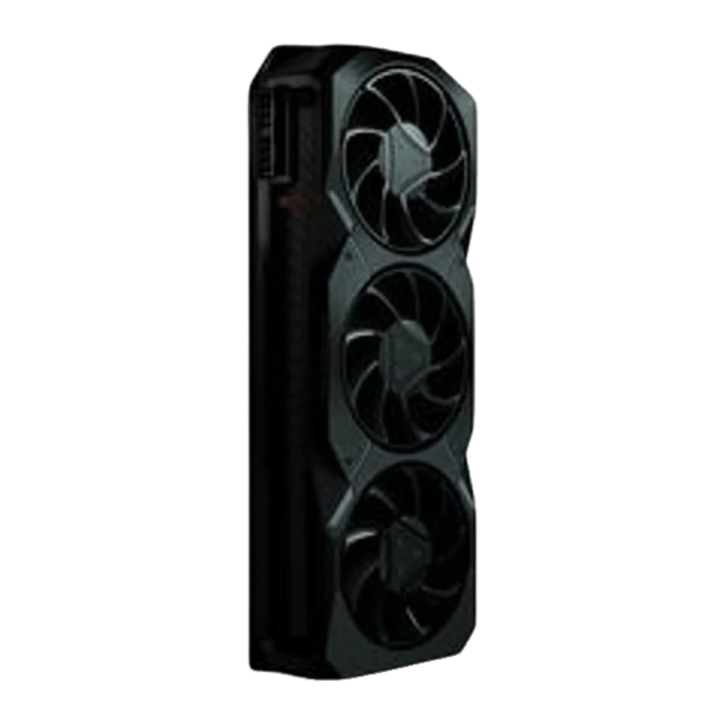Tarjeta gráfica XFX Radeon RX 7900 XT MBA Gaming 20GB GDDR6 con triple ventilador, diseño negro con acentos rojos, chasis robusto y backplate metálico - Ítem4