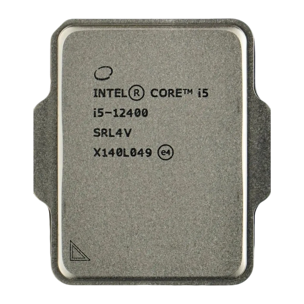 Boîte bleue Intel Core i5 avec logo intel en blanc, texte CORE au centre et badge i5 en bas à droite, design géométrique LGA1700 pour processeur 6 cœurs - Ítem1