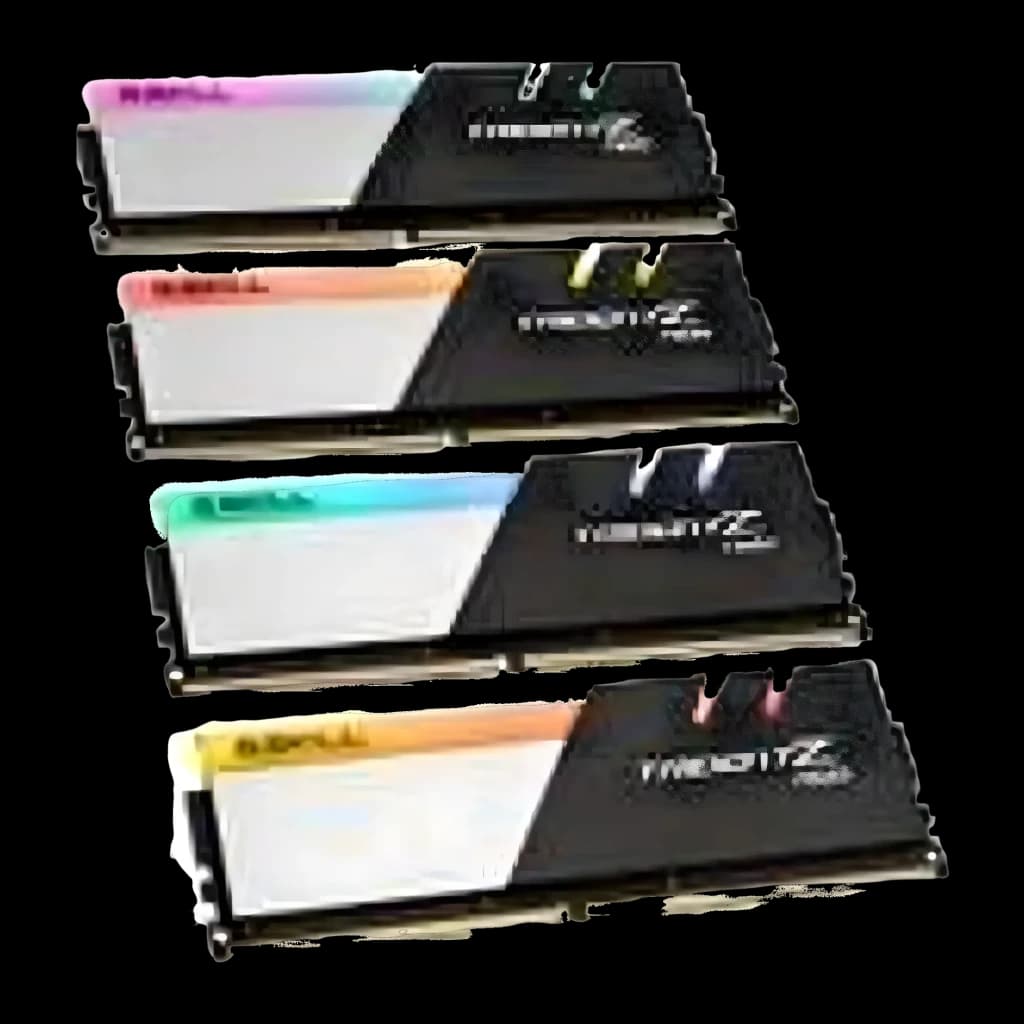 G.Skill Trident Z F4-3200C16Q-64GTZN 64GB Negro Plata, kit: 4 módulos DDR4 apilados con iluminación RGB multicolor