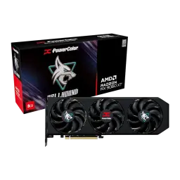 PowerColor Hellhound Radeon RX 9060 XT 8GB negro, kit completo: tarjeta gráfica y caja retail Hellhound RX 9060 XT 8GB juntas
