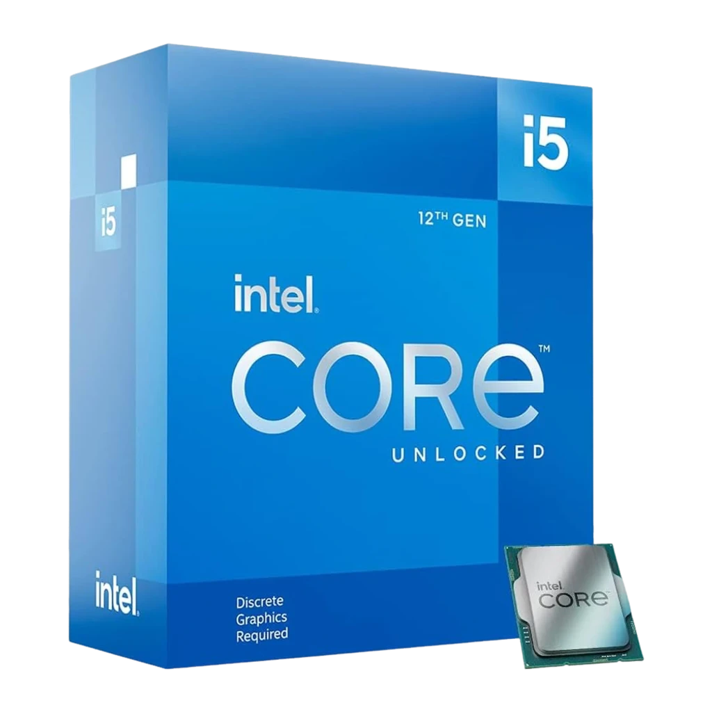 Intel Core i5-12600KF, vue de face: IHS argenté gravé i5-12600KF SRL4U et PCB vert sarcelle - Ítem1