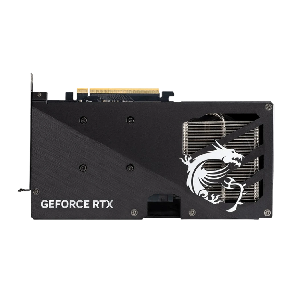 MSI GeForce RTX 5060 Gaming OC 8GB negro, vista frontal: dos ventiladores con logo dragón azul en shroud negro - Ítem1