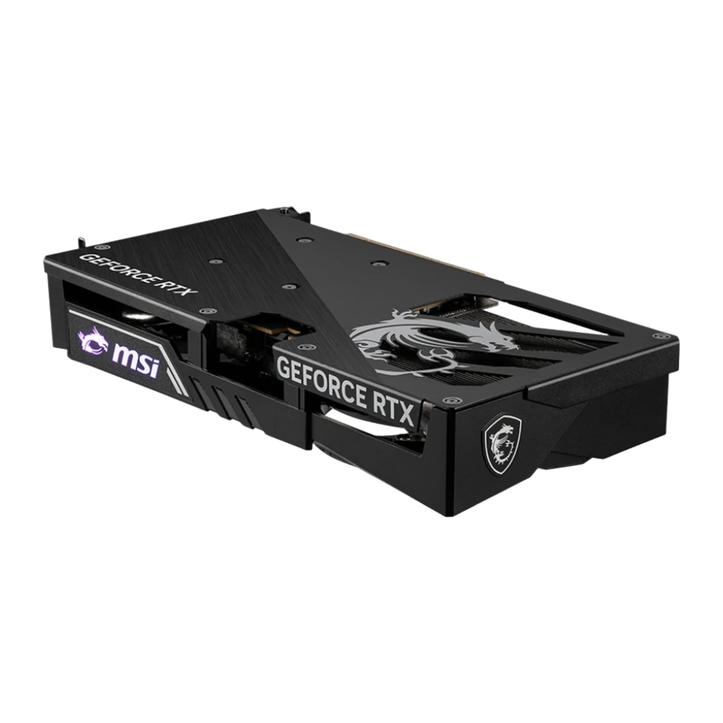 MSI GeForce RTX 5060 Gaming OC 8GB negro, vista frontal: dos ventiladores con logo dragón azul en shroud negro - Ítem2