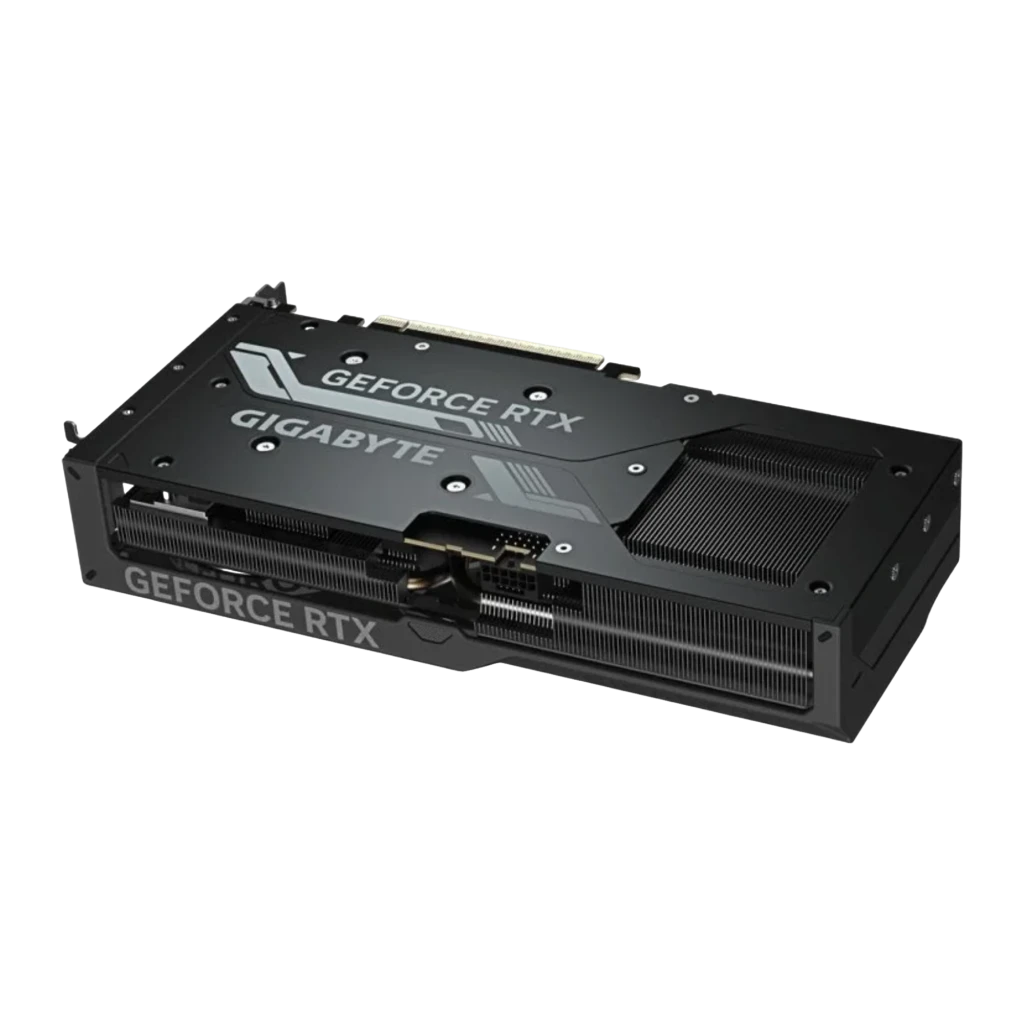 Gigabyte GeForce RTX 5070 Ti Windforce OC V2 16GB noir, vue avant: trois ventilateurs avec logo argenté et shroud noir - Ítem2