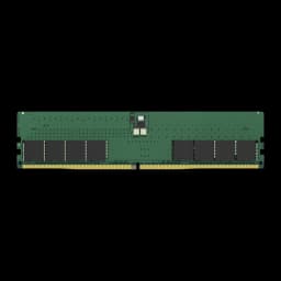 Kingston KCP556UD8-32 32GB DDR5 5600MHz DIMM verde, vista frontal: PCB verde com chips de memória e conector dourado