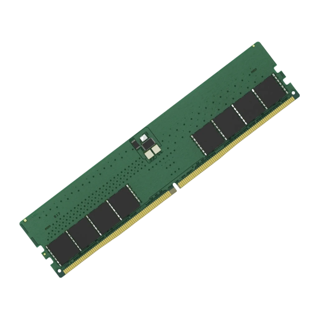 Kingston KCP556UD8-32 32GB DDR5 5600MHz DIMM vert, vue de face: PCB vert avec puces mémoire et connecteur doré - Ítem2