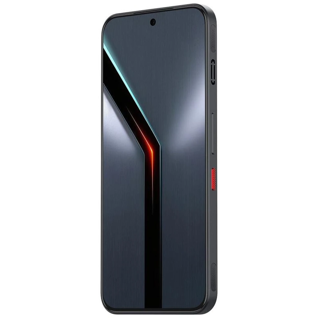 Nubia Neo 5 GT noir avec dos texturé, module photo triple, accents LED bleus, écran bord à bord perforé et gâchettes latérales rouges pour le gaming - Ítem3