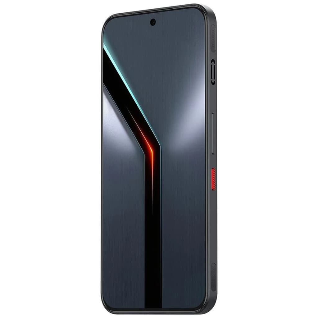 Nubia Neo 5 GT 5G 256 Go Noir 12 Go AMOLED 144 Hz avec écran bord à bord, poinçon central et tranche latérale avec bouton rouge contrasté