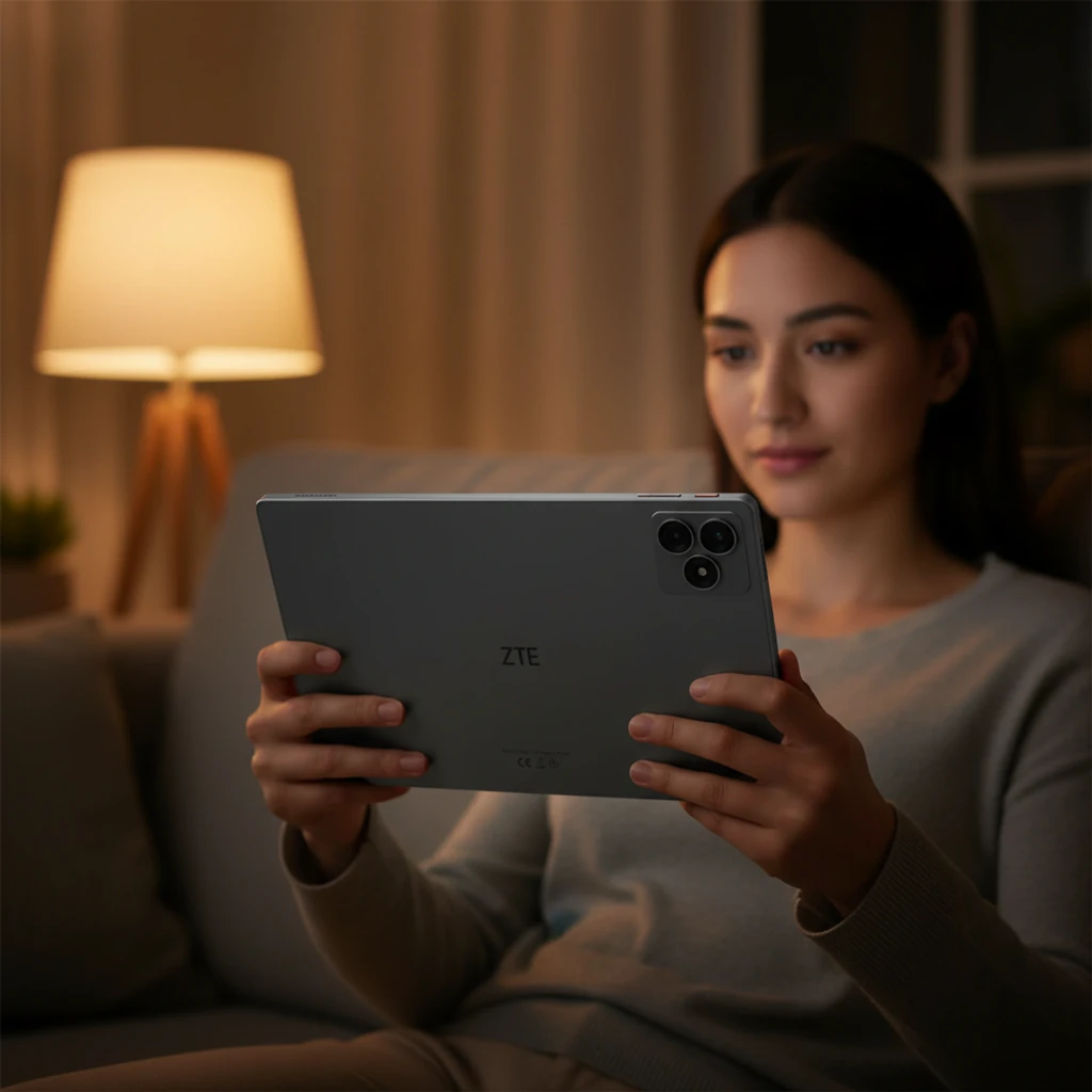 Tablette ZTE Blade X1001 10,1 HD IPS, bords fins, boîtier gris, double appareil photo arrière, WiFi + LTE indiqué à l’écran, design moderne - Ítem1