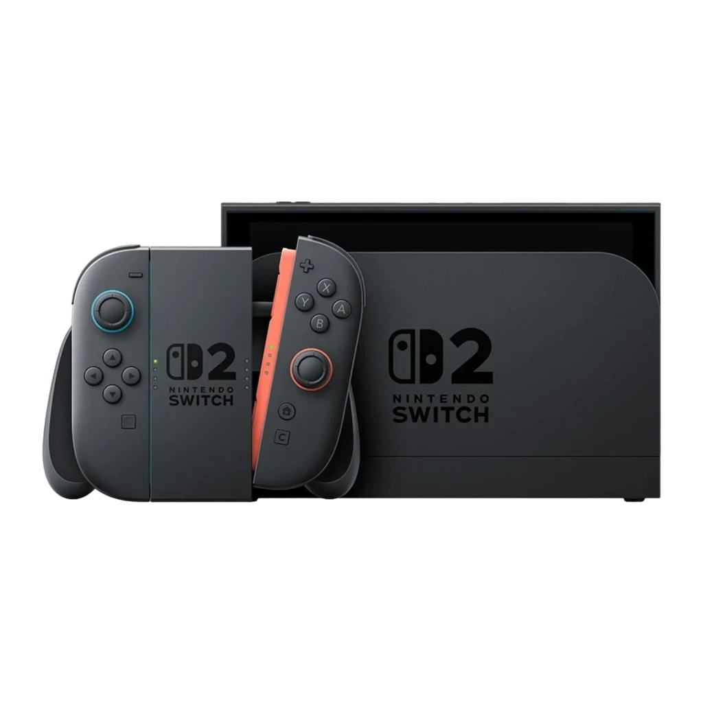 Console Nintendo Switch 2 256GB com Joy-Con cinza e coral, dock preto e caixa temática Pokémon Pokopia com ilustrações coloridas de paisagem rural - Item2