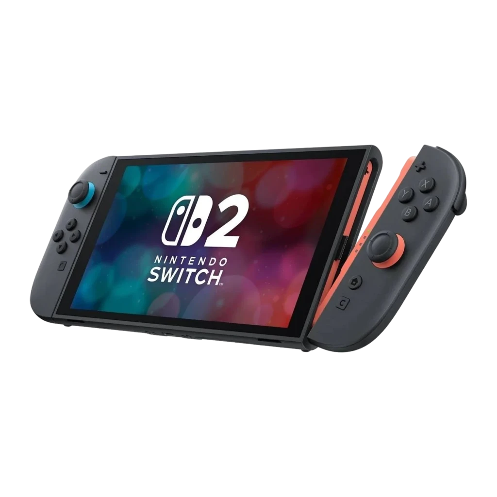 Console Nintendo Switch 2 256GB com Joy-Con cinza e coral, dock preto e caixa temática Pokémon Pokopia com ilustrações coloridas de paisagem rural - Item1