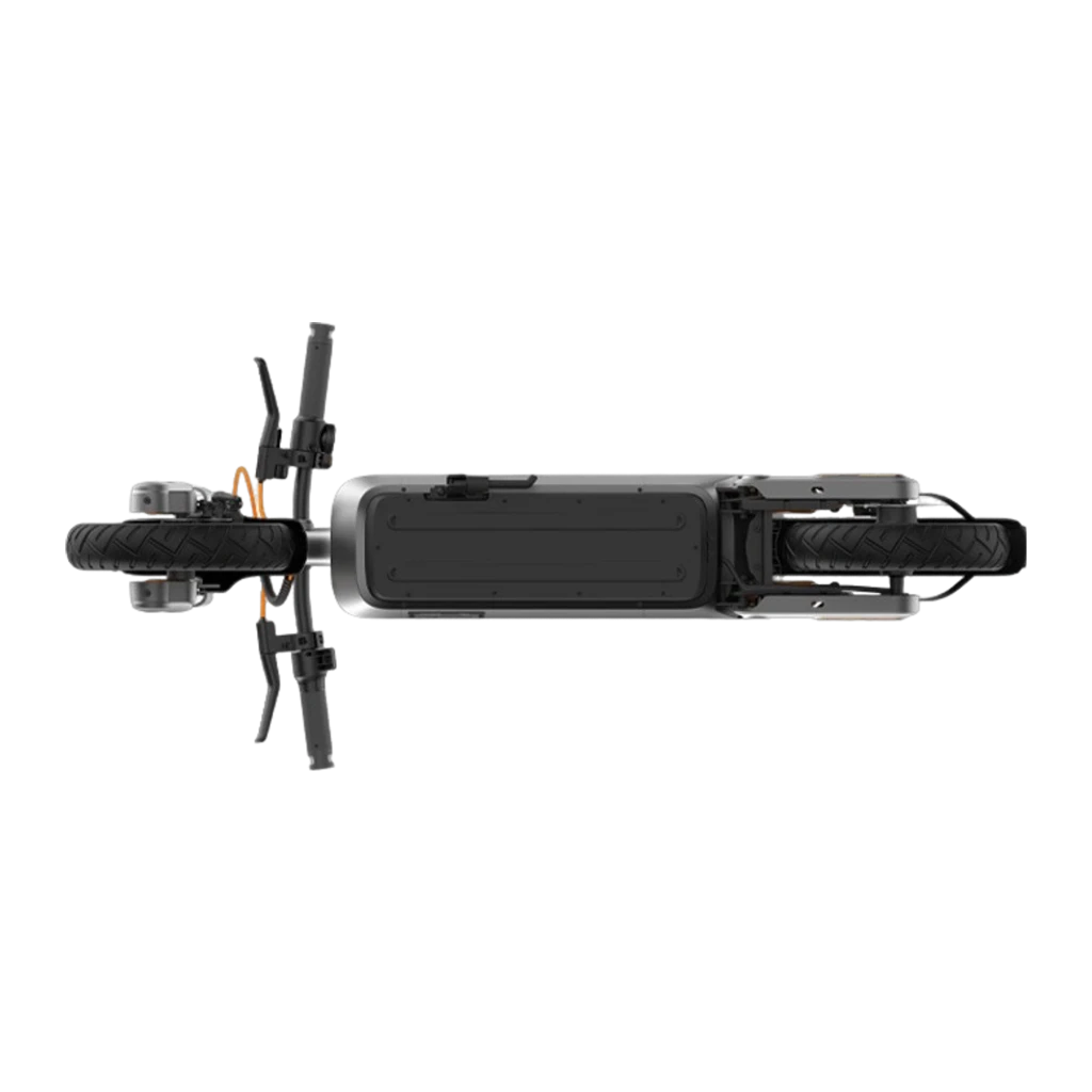 Patinete Eléctrico Xiaomi Electric Scooter 6 Max, diseño gris con detalles naranjas, ruedas 12 pulgadas, freno de disco delantero y plataforma amplia - Ítem5
