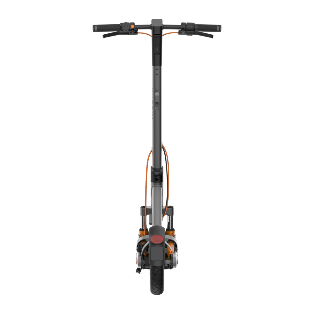 Patinete Eléctrico Xiaomi Electric Scooter 6 Max, diseño gris con detalles naranjas, ruedas 12 pulgadas, freno de disco delantero y plataforma amplia - Ítem2