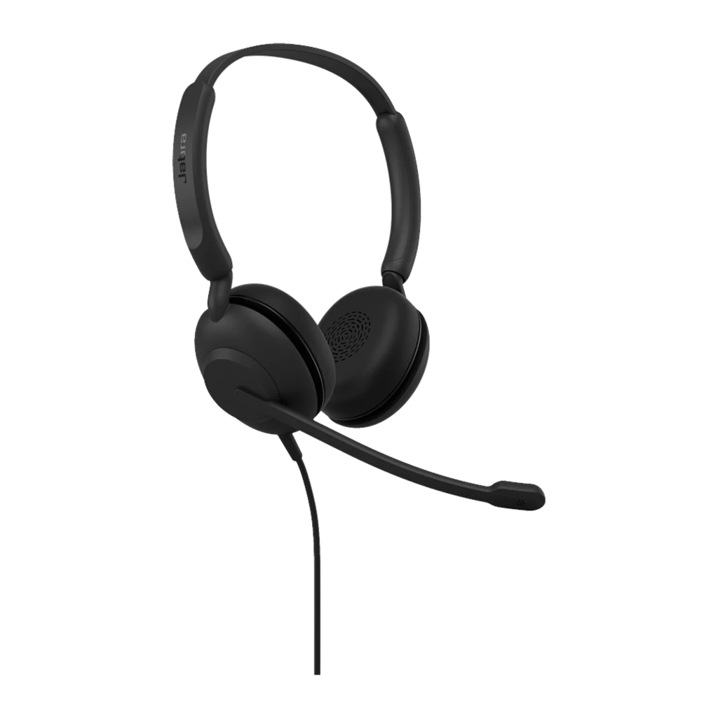 Jabra Evolve 10 Stereo USB-A preto, vista frontal: fones com fita e microfone articulado - Item2