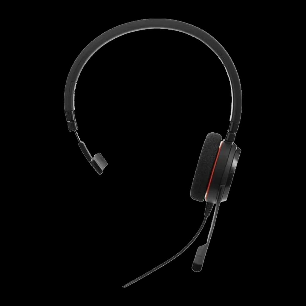 Jabra Evolve 20 Mono negro, vista lateral izquierda: auricular con diadema y micrófono