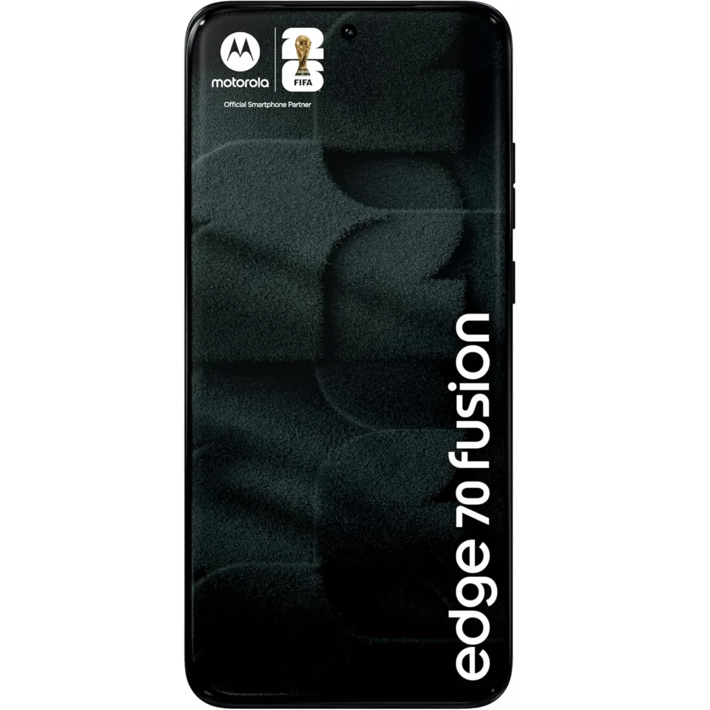 Smartphone Motorola Edge 70 Fusion 5G negro PANTONE con logo FIFA, 256 GB y 8 GB RAM, pantalla curva; incluye audífonos Buds Bass y estuche cargador - Ítem2