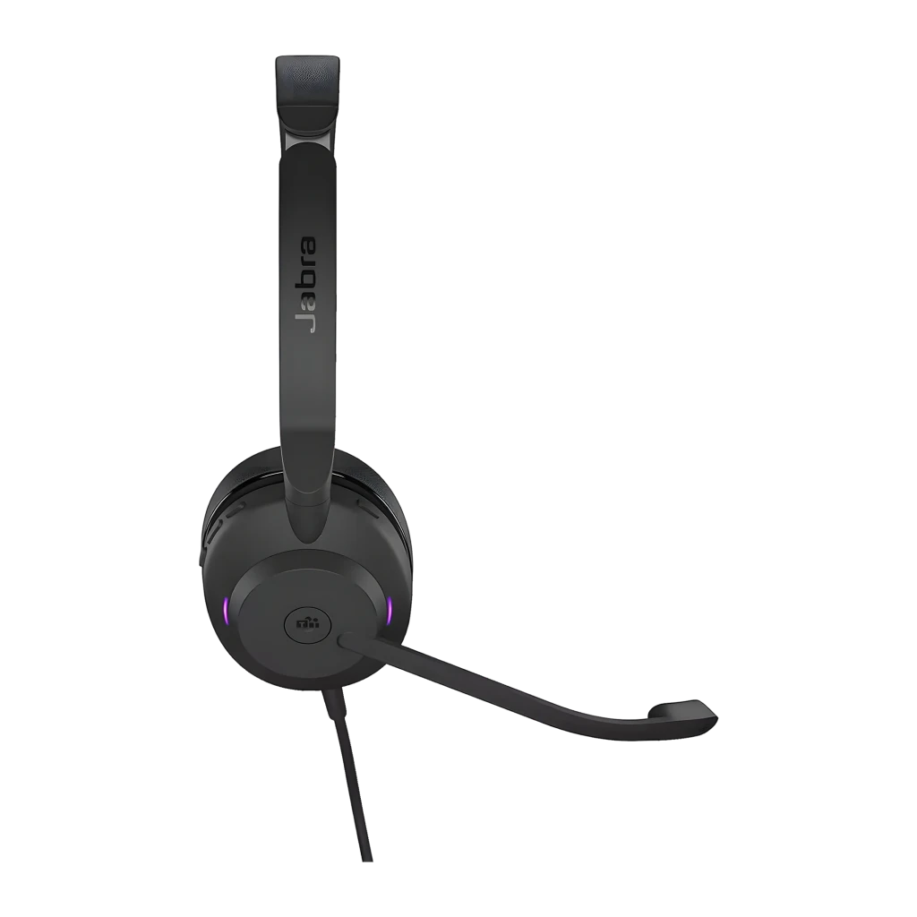 Jabra Evolve2 30 SE Mono negro, vista lateral: auricular con diadema ajustable y micrófono boom - Ítem2