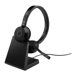 Jabra Evolve 65 TE Stereo negro, kit con base de carga: auriculares sobre estación