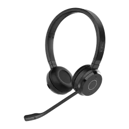 Jabra Evolve 65 TE Stereo negro, vista lateral derecha: auriculares con almohadillas y micrófono
